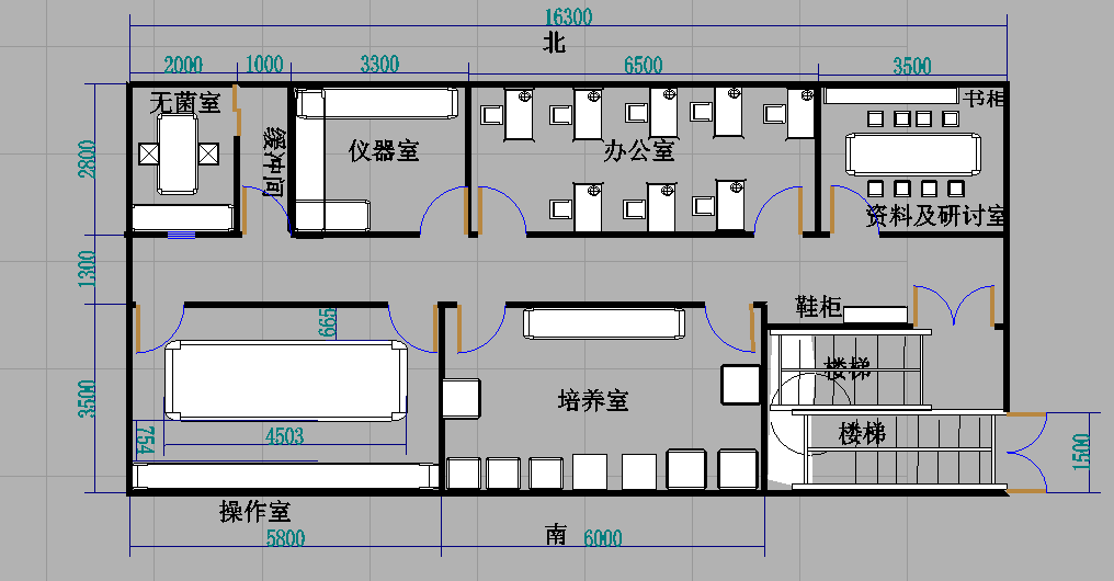 微生物實(shí)驗室改造項目設計圖