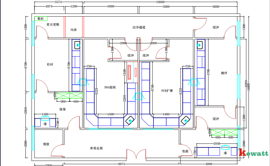 公安刑偵DNA實(shí)驗室平面圖