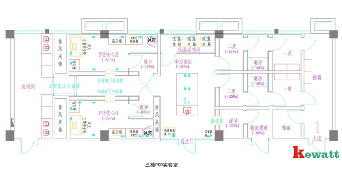 大型PCR擴增實(shí)驗樓設計圖